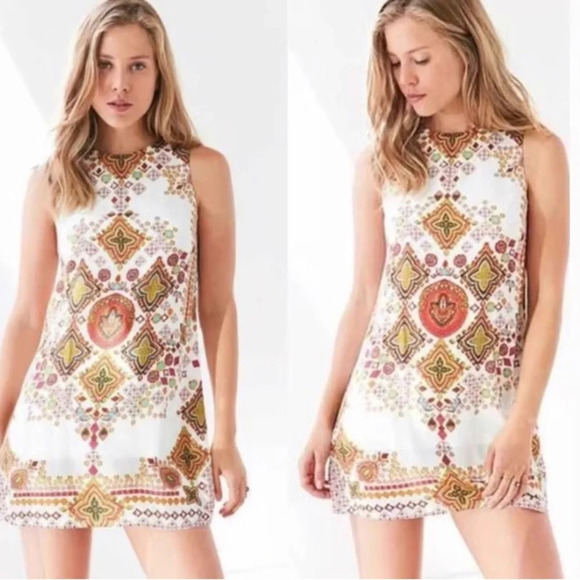 NWT Urban Outfitters Ecote Guinevere Open Back Frock Dress Size Medium Hippie - Picture 1 of 15